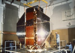 ROSAT after integration of all componentes at the IABG in Ottobrunn