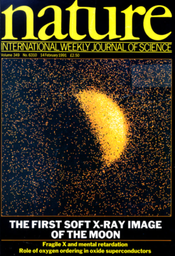 ROSAT's X-ray image of the Moon made it on the cover of Nature